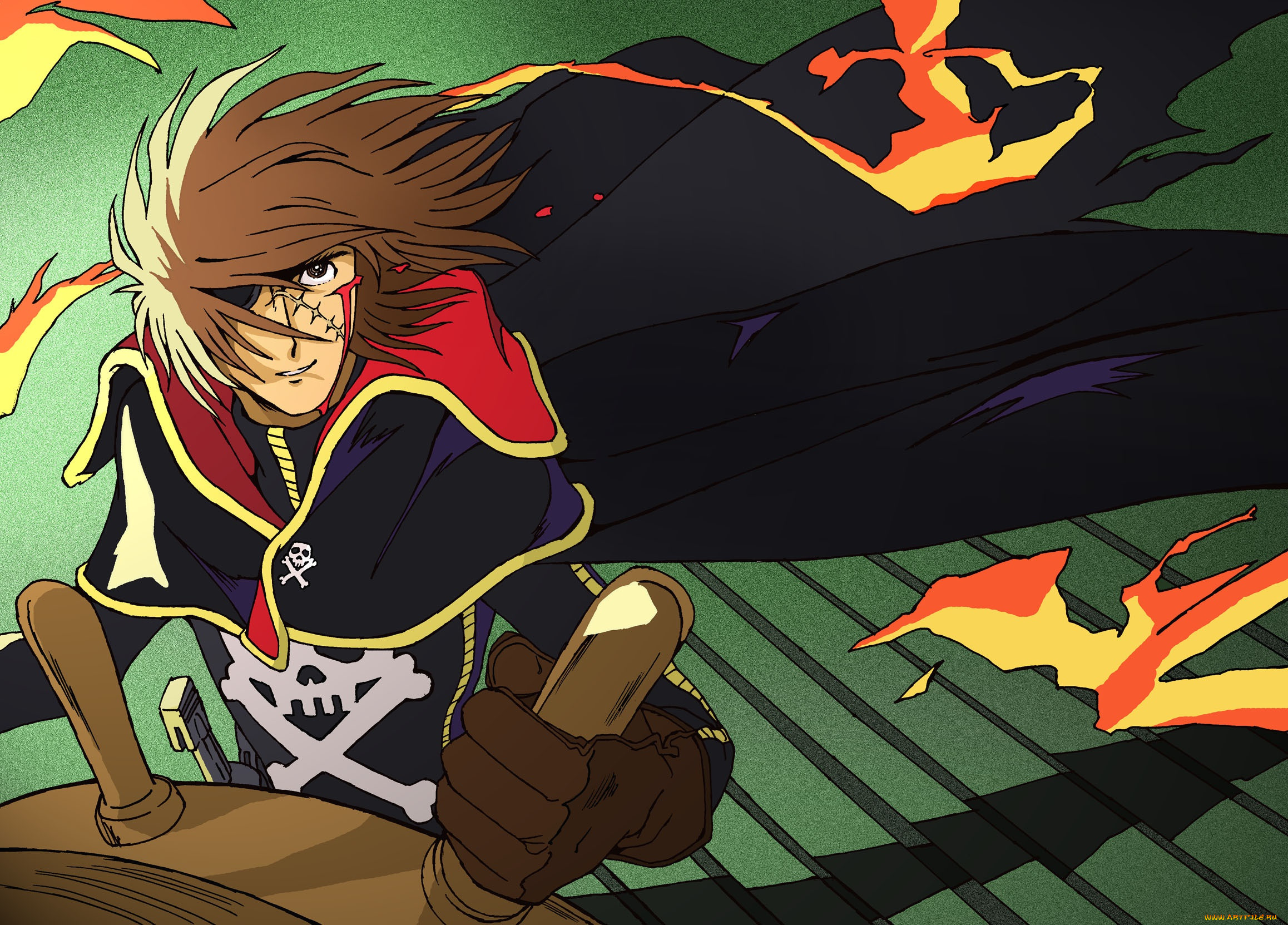 , unknown,  , , space, pirate, captain, harlock, , art, , , , , , , , , , , kujira, gunsou, 